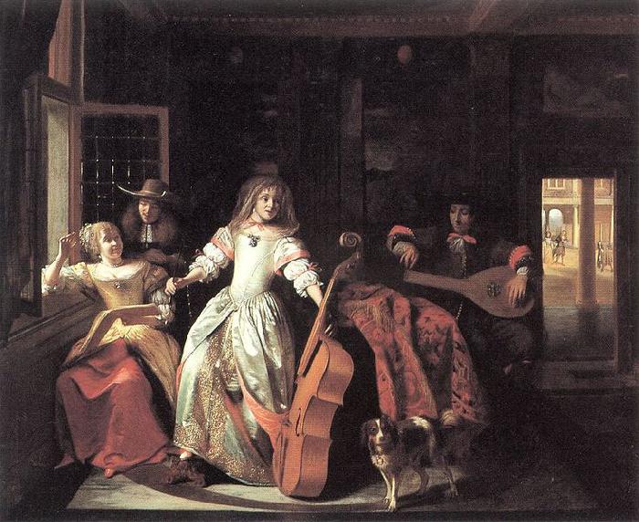 Pieter de Hooch A Musical Conversation oil painting picture